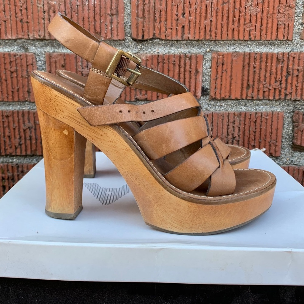 Mia brown high heeled sandals - Picture 2 of 5